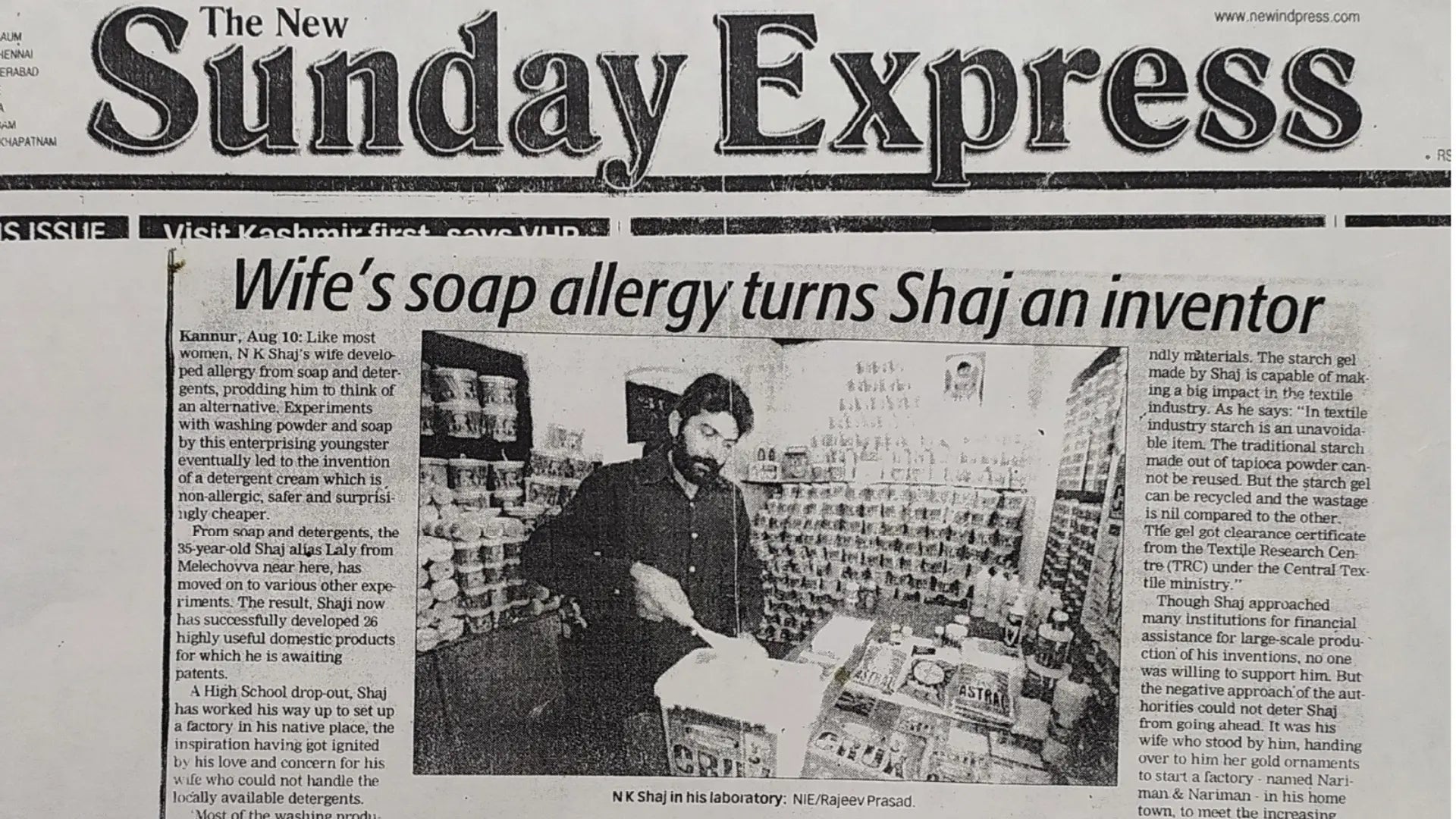How N.K. Shaj's Love for His Wife Sparked India's First Non-Allergic Detergent Revolution
