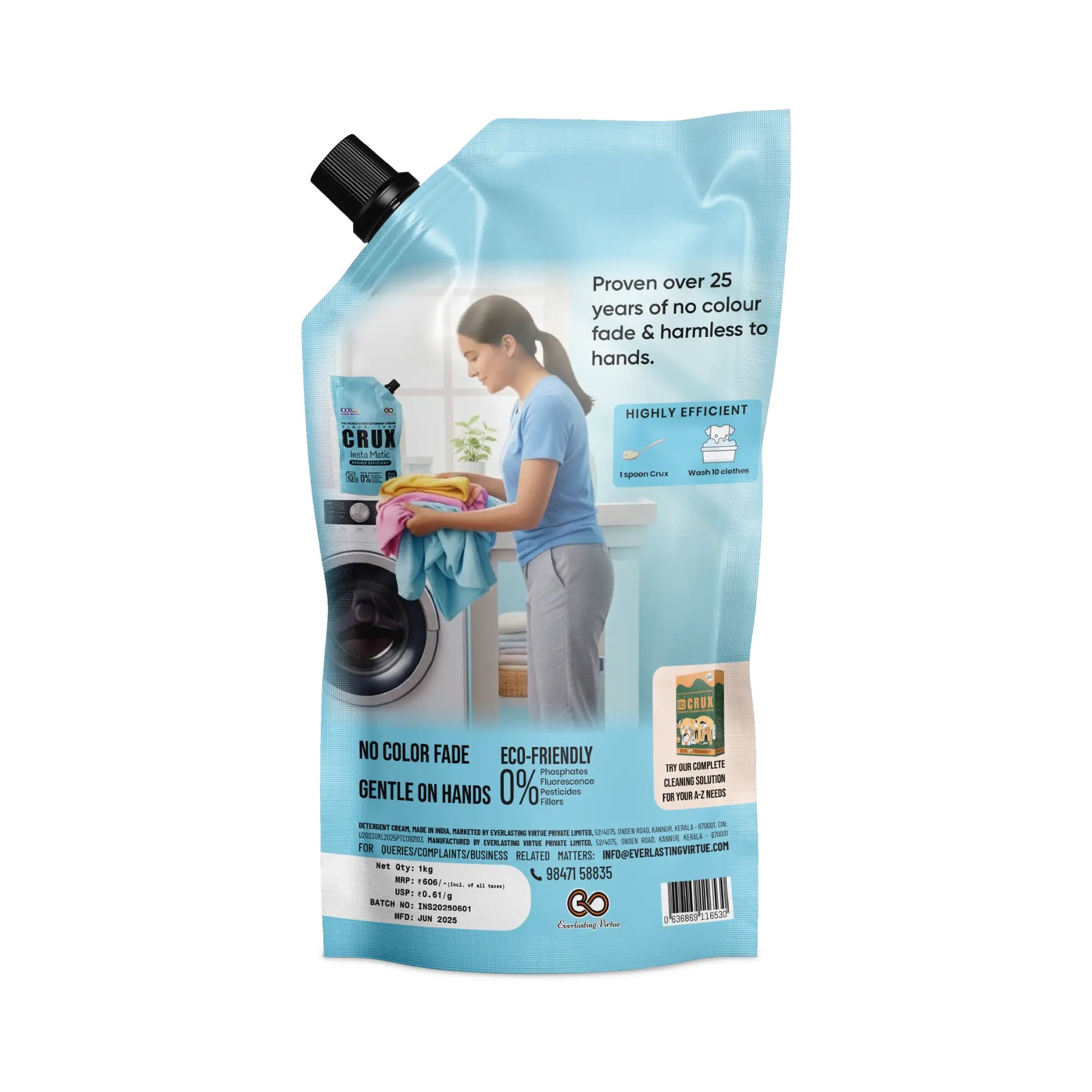 CRUX Insta Matic Washing Machine Cream