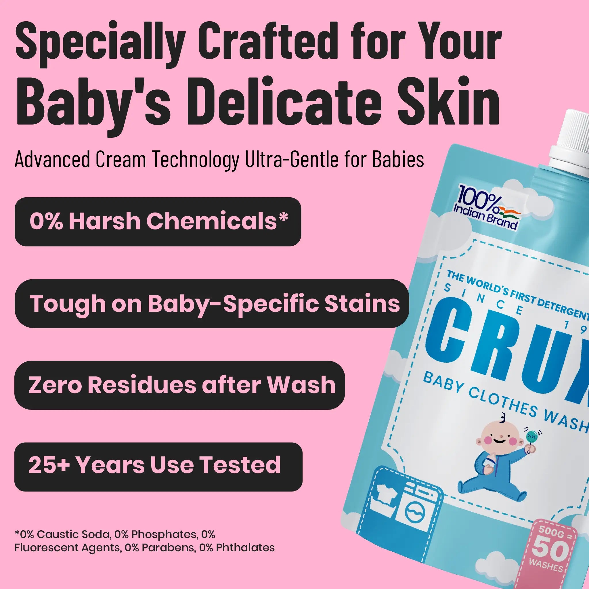 CRUX Baby Clothes Wash Cream – Hypoallergenic