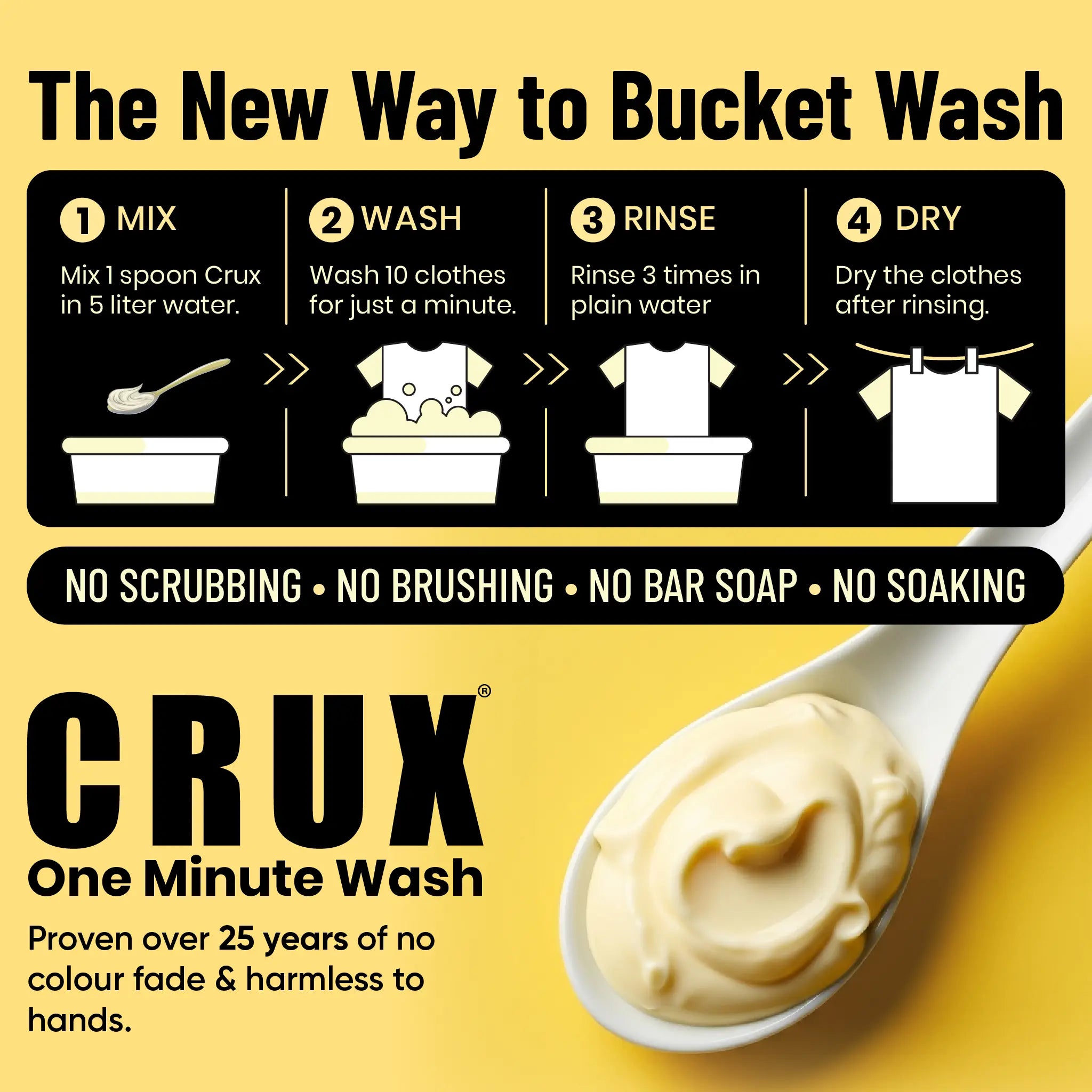 CRUX One Minute Wash Cream – Bucket Wash